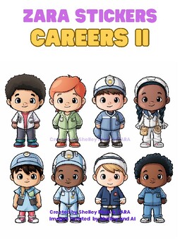 Preview of ZARA Stickers - Kids and Careers II