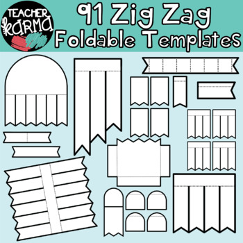 Preview of ZIG ZAGS: 91 Foldables, Interactives, Flip Book Templates