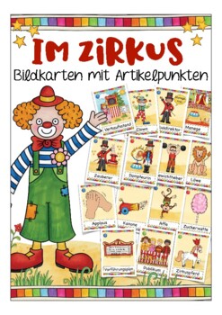 Preview of ZIRKUS flash cards Deutsch GERMAN, Bildkarten, Circus , DAF Kinder
