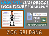 ZOE SALDANA Digital Historical Stick Figure Biographies  (