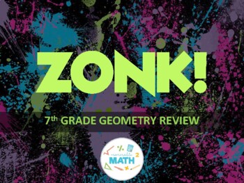 Preview of ZONK! 7th Grade Geometry Review Game