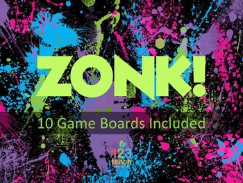 Preview of ZONK! Interactive Powerpoint Review Game Board for Test Prep