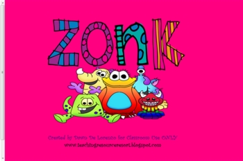 Preview of ZONK Monsters Review Game (SmartBoard)