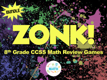 Preview of ZONK Review Game BUNDLE for 8th Grade Math!