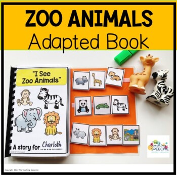 Preview of ZOO ANIMALS INTERACTIVE ADAPTED BOOK