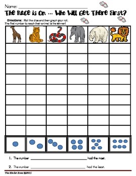 zoo animals math graphing unit center activities set by the kinder zone