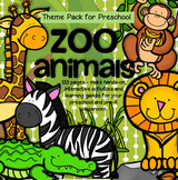 ZOO ANIMALS Math Literacy Centers and Activities Theme Uni
