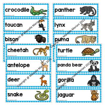 zoo animals word wall cards zoo animals vocabulary strips 44 animals