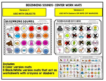 ZOO Animals-Beginning Sounds Center Activities for PRE-KG- Kindergarten