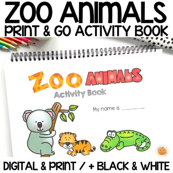 zoo animals digital and print fun activities editable slides included