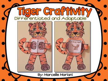 Preview of TIGER ART ACTIVITY- TIGER WRITING OR DRAWING CRAFT- ADAPTABLE