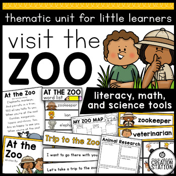 Preview of ZOO ANIMALS SCIENCE ACTIVITIES AND LESSON PLANS FOR KINDERGARTEN
