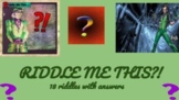 ZOOM CHECK-IN: RIDDLE ME THIS!? For middle school