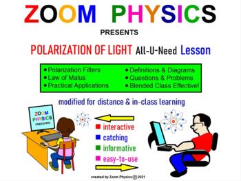 Preview of ZOOM PHYSICS: POLARIZATION OF LIGHT All-U-Need LESSONS, Q&A, TEST PREP!