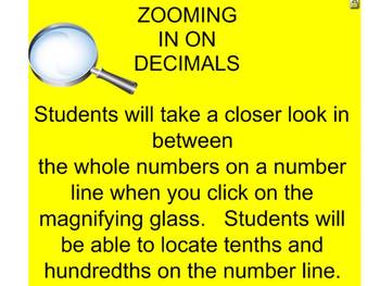 Preview of ZOOMING IN ON DECIMALS - SMARTBOARD