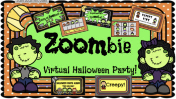 Preview of ZOOMbie Virtual Halloween Party! Digital/editable/SpoOktacUlar!