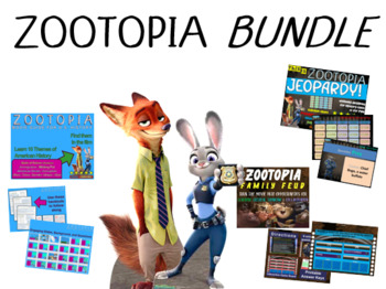 Preview of ZOOTOPIA BUNDLE! - Family Feud, Jeopardy, and U.S. History Film Guide