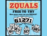 ZQUALS FREE - A Printable Math Game to Reinforce Addition 