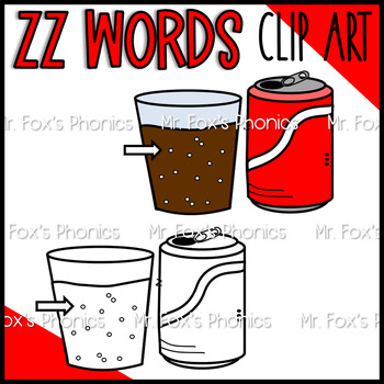 ZZ Words Clip Art Phonics Double Consonant Clip Art by Mr Fox | TPT