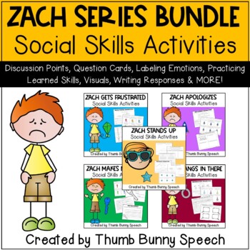 #SPEDBundle50 Zach Series Book Companion Bundle - Social Skills Activities