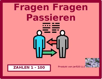 Preview of Zahlen (Numbers in German) Question Question Pass Activity