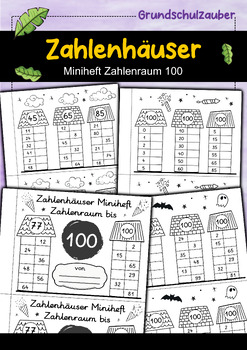 Preview of Zahlenhäuser Miniheft Plusaufgaben im Zahlenraum 100 (German)