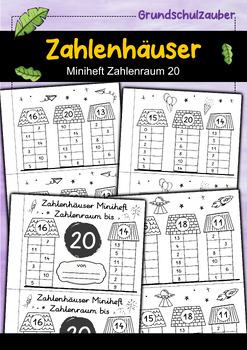 Preview of Zahlenhäuser Miniheft bis Zahlenraum 20 (German)