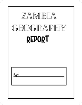 Preview of Zambia | Southern Africa| Geography | Research|Country Profile | Activity pack