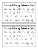 Zaner Bloser Cursive Writing Reference Card