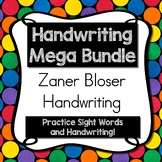 Zaner Bloser Handwriting Bundle for Alphabet and Sight Words