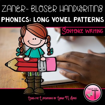 Preview of Zaner-Bloser Handwriting Sentence Writing Practice| Long Vowel Spelling Patterns