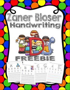 Preview of Zaner Bloser Handwriting Worksheets Uppercase and Lowercase Preview