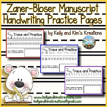 make writing sheet using zaner bloser manuscript