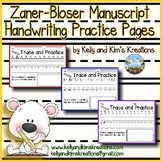Zaner-Bloser Manuscript Handwriting Practice Pages