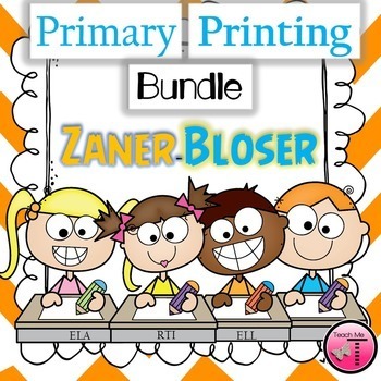 Preview of Zaner-Bloser Uppercase and Lowercase Handwriting  Bundle