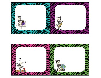 Zany Zebra Classroom Pack by Lisa Bohaty | TPT