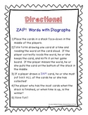 Zap! Word Game: Digraphs ch, wh, th, sh