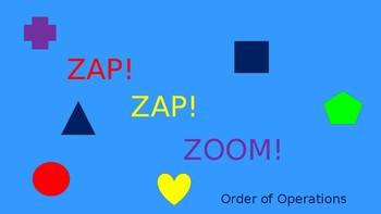 Preview of Zap Zap Zoom Order of Operations Game