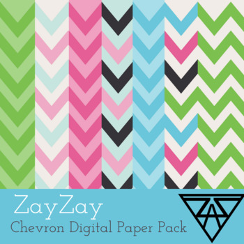Preview of ZayZay, Chevron Digital Paper Pack