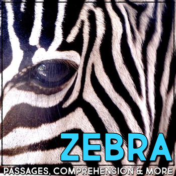 Preview of Zebra Animal Research Nonfiction Reading Passage & Comprehension Activities