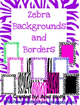 Preview of Zebra Borders and Backgrounds