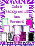 Zebra Borders and Backgrounds