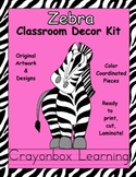 Zebra Classroom Decor Kit - with Editable Files
