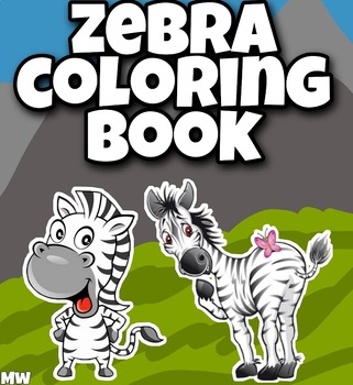 Preview of Zebra Coloring Pages For Kids And Teachers.