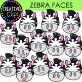 Zebra Faces and Emotions Clipart {Zebra Clipart}