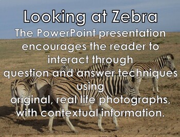 Preview of ZEBRA - Interactive PowerPoint presentation including video snippets
