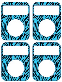 *Animal Print Zebra Job Chart Pockets by Teaching n Pink | TPT