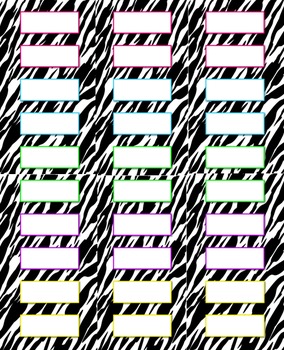 Zebra Labels You Can Customize & Edit (avery 5160) By Tracee Orman