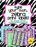 Zebra Labels You Can Customize & Edit (Avery 5160)