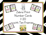 Zebra Number Cards1-20 with Ten Frames